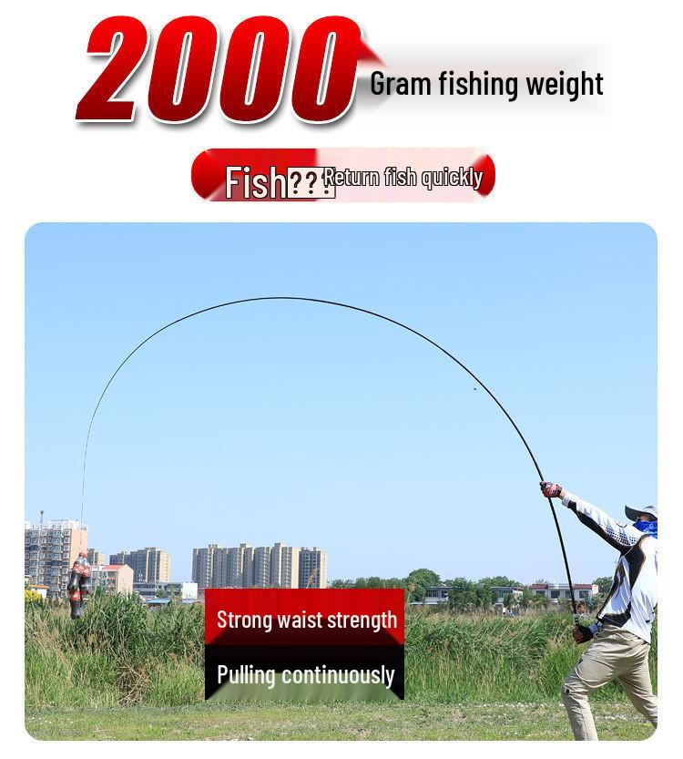 Old Ghost Carbon Fiber Super Hard Fishing Rod - 28 Tone, Long Section for Crucian Carp Fishing