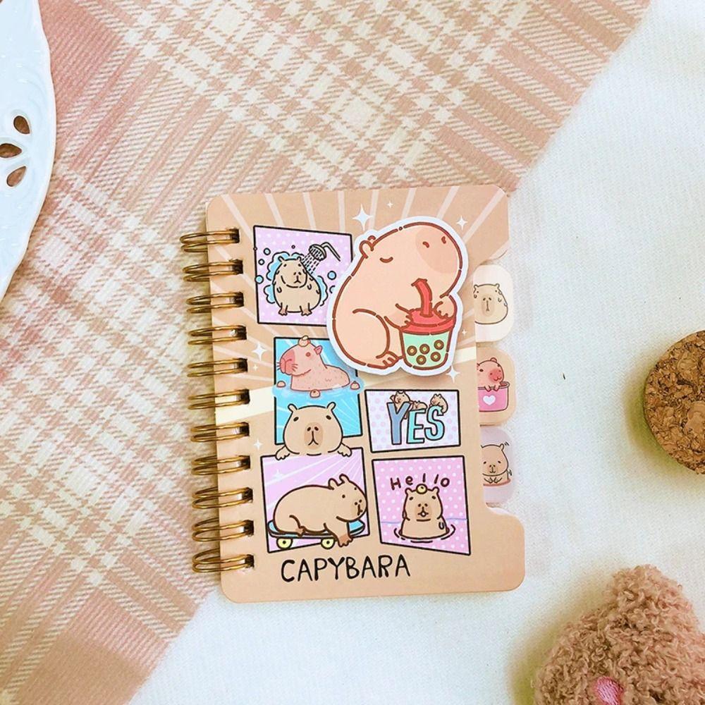1pc Cartoon Mini Planner Notebook Capybara Student Stationery Cute Diary Notepad