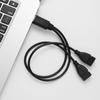 Nützlicher Hochgeschwindigkeits-Anschluss USB 2.0 Hub Y-Splitter Stecker auf Dual-Buchse Kabeladapter