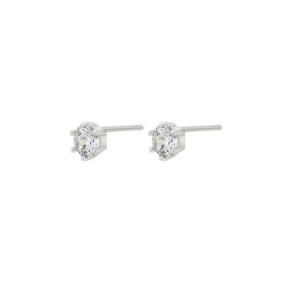 NORMALLEE [White Gold] Basic Cubic Earrings (XL)