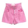 Women's Pink Wide-Leg High-Waist Denim Shorts - Summer 2026 Collection