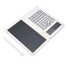 Calculator with Notepad Portable 10 Digits LCD Display Scientific Calculator for School Office Meetings and Family White