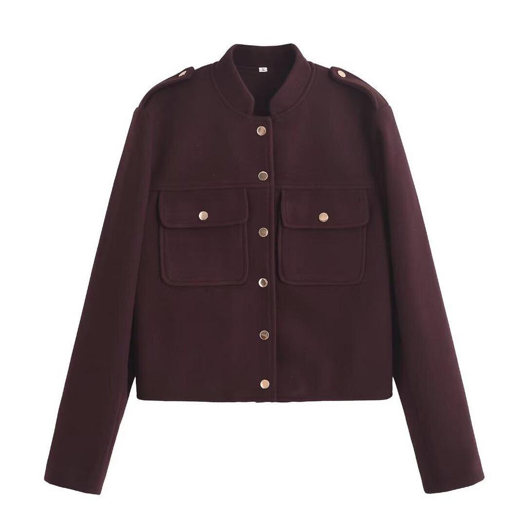 2024 Autumn Women's European & American Style Soft Short Jacket Coat