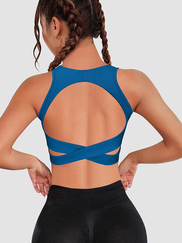 Breathable Comfort Sports Bra with Stylish Back Design for Fitness and Yoga