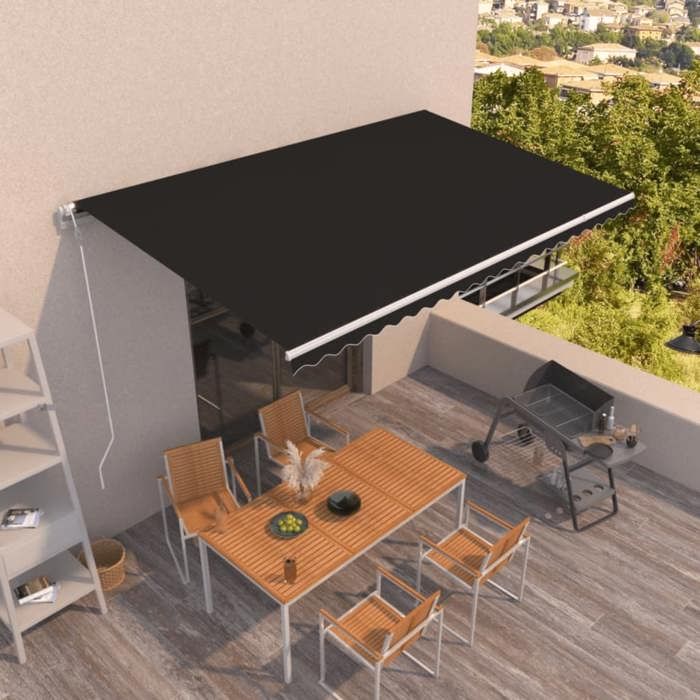 Maison Exclusive - Auvent rétractable automatique 500x350 cm Anthracite