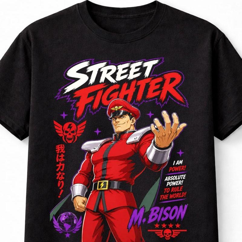 Street Fighter M Bison Retro Arcade Gamer Unisex TShirt