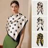 Soft Women's Silk Scarf 90cm Hijab Shawl Wraps Simple Dot Print Silk Scarf  Headkerchief