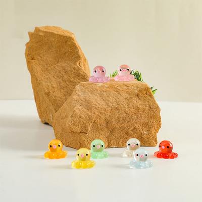 Cartoon Mini Octopus Leucht Spielzeug Niedliche Dekorationen Kinder Miniatur Figuren Geschenke Aquarium Aquarium Dekoration Zubehör