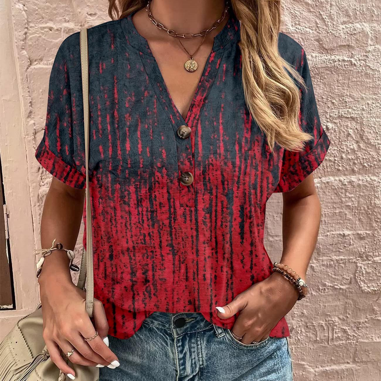 

10 стилей весенне-летних женских европейских и американских топов с принтом и короткими рукавами для женщин XXL