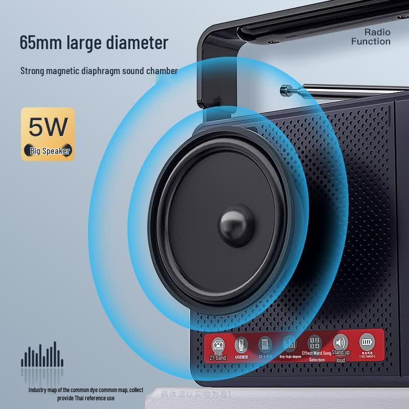 Newmine MX30 Multi-band FM/AM/SW Portable Radio with LED Flashlight