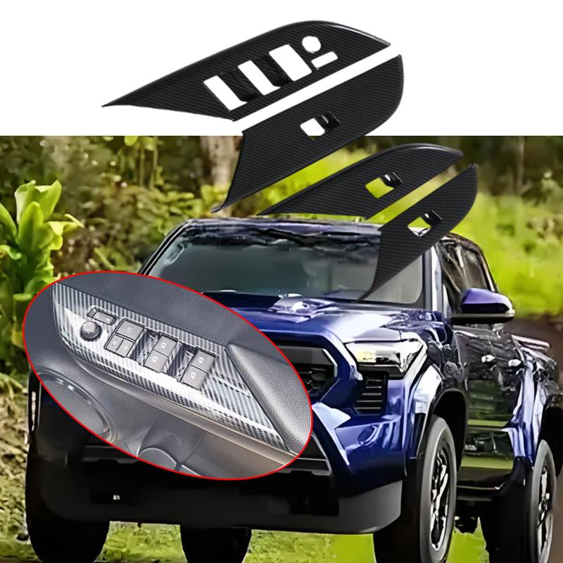 Car Window Glass Lift Switch Button Trim Cover Panel Adjust Cover For Toyota Hilux Hilux REVO 2024-2025 Interior Accessories