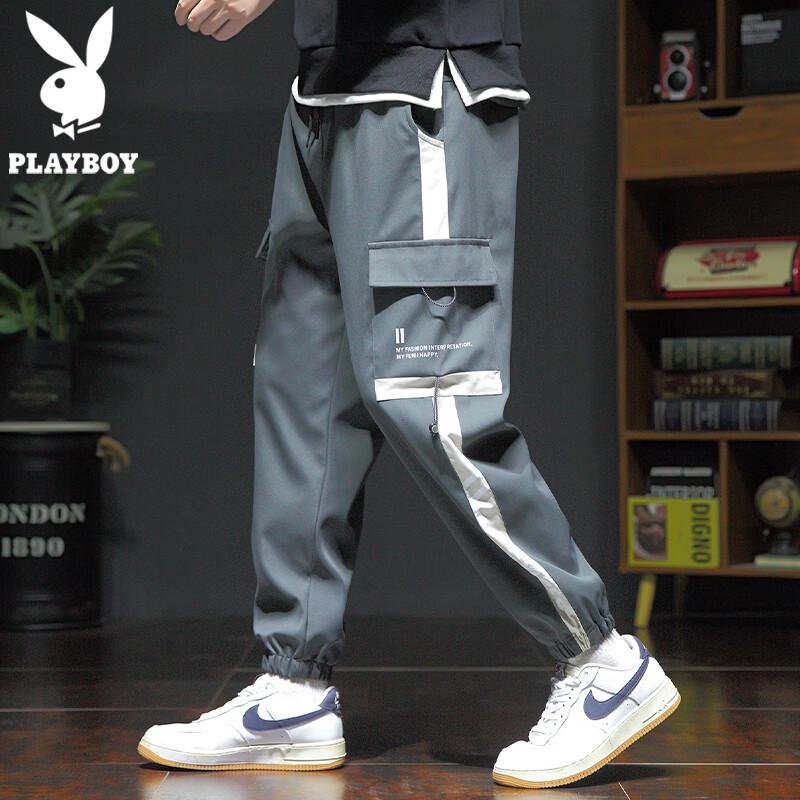 PLAYBOY Men s Spring/Summer Casual Jogger Pants L