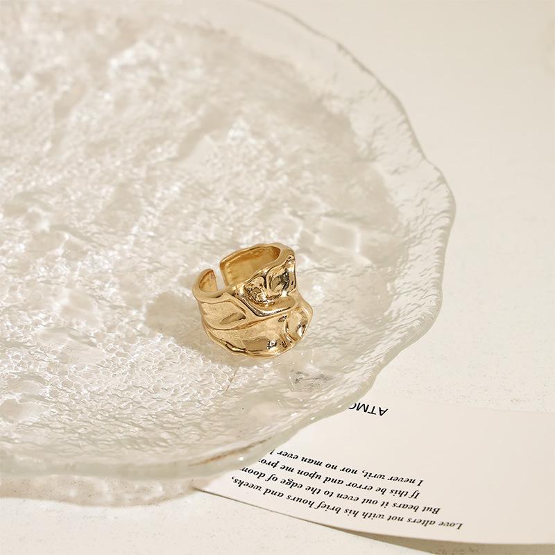 Vintage European & American Open Design Geometric Alloy Ring for Women