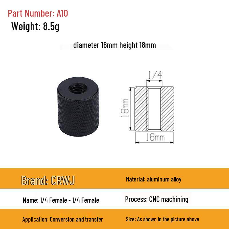 1/4 to 3/8 M4 M5 M6 M8 Screw Adapter for Tripod, Pan/Tilt Camera, Hot Shoe Mount & Light Stand