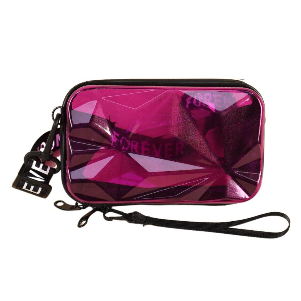 

Мини косметичка с жестким корпусом в корейском стиле, сумка через плечо, форма чемодана, женская сумка, для шоппинга фиолетовый