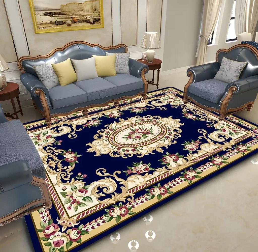 European Style Red Plush Carpet for Living Room Decoration Home Luxury Large Area Rugs Bedroom Non-slip Washable Sofa Floor Mats