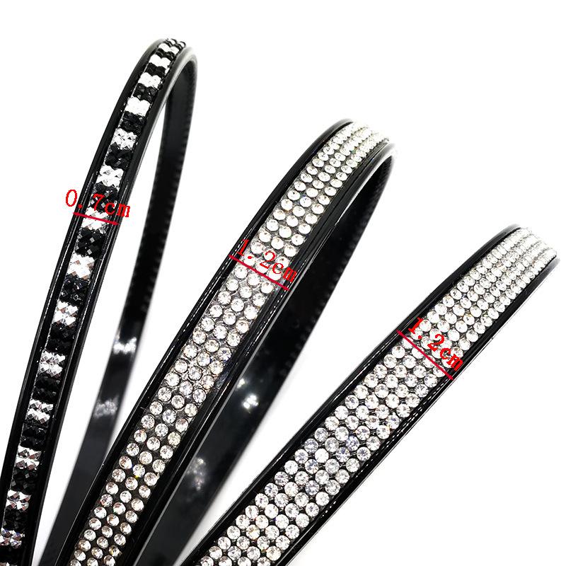 Shiny Multi-Tooth Hair Styling Comb with Color Diamond Hairband