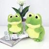 Sitting Frog Plush Toy Green Fluffy Frog Doll Soft Comfortable Animal Sleep Pillow Sofa Decor Stuffed Cushion Girl Birthday Gift