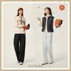 Li Ning Sports Lifestyle Series Loose Letter Logo Winter Knitted Sweatpants Women Bottoms AKLV838-4