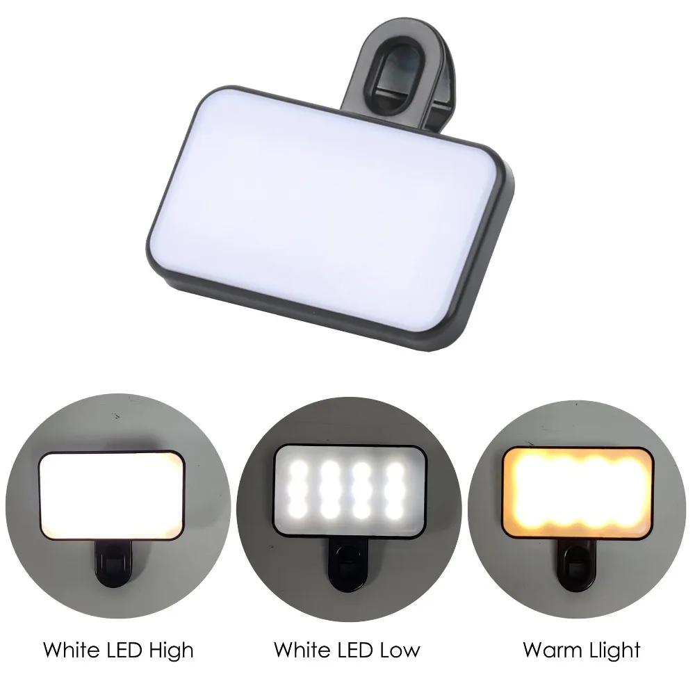 Mini Clip-on LED Light Selfie Light Battery for IPhone Samsung Huawei Xiaomi Smartphones Led Lights Ring Light with Tripod