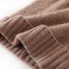 Women's Solid Color Cable Knit Earflap Hat - Cashmere 2025 Autumn/Winter Collection