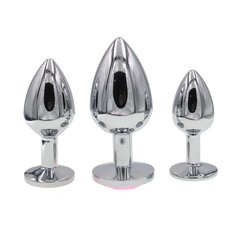Large Metal Butt Plug Back Court Sex Toys Anal Dilatation Device Sex Tools Adult Toys Butt Plug Imitation Dust Bag Packaging