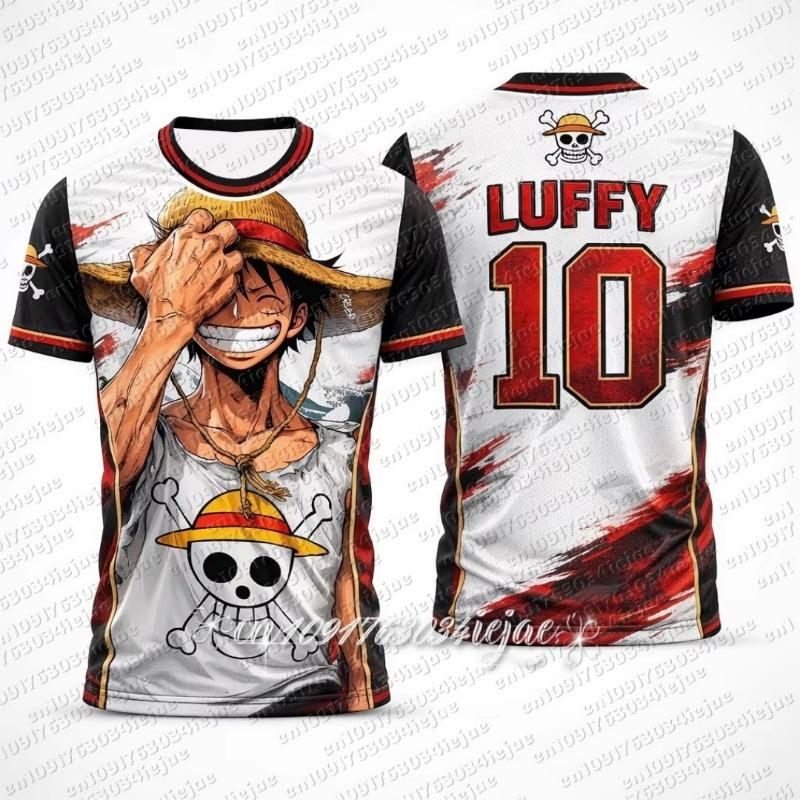 

2026 One Piece Luffy Special Edition Football Jersey T-shirt for Kids and Adults, Sports Shirt for Football Players S