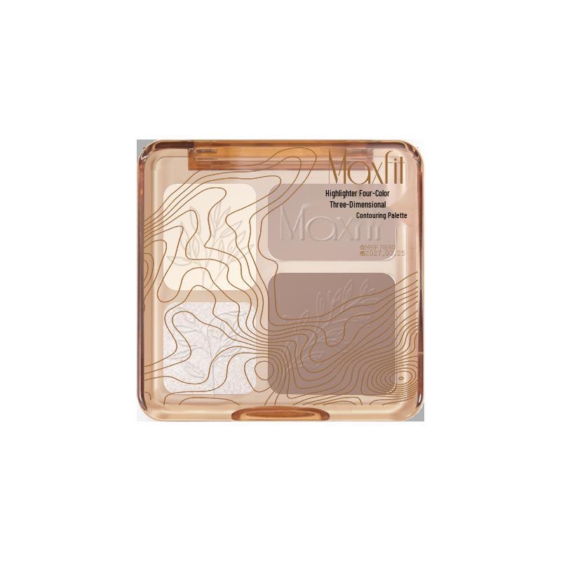 Meishifei Four-Color Matte Contour and Highlight Palette – Natural, Skin-Friendly Concealer.