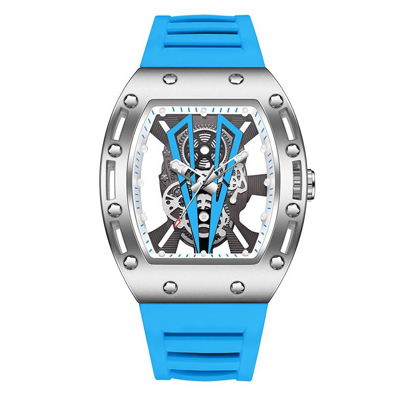 

Часы мужские спортивные полые модные часы светящиеся водонепроницаемые кварцевые часы мужские часы