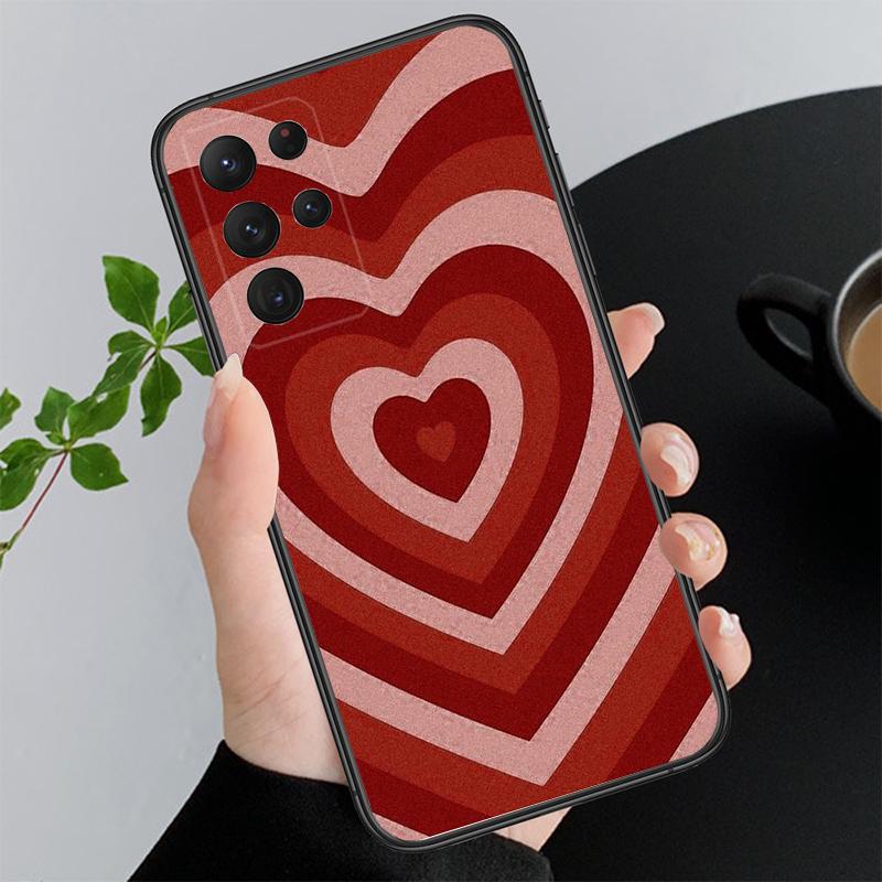 Phone Case For Samsung A17 A55 A16 A56 A35 A15 A53 A54 A33 A34 A25 A05S A52 A52S A07 A26 A06 Love Pink Heart