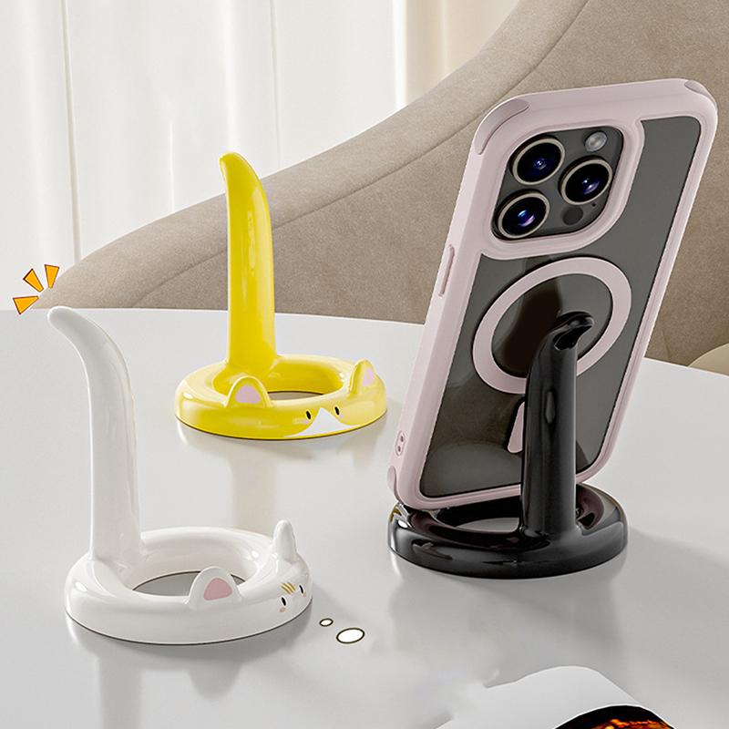 Cartoon Cat Shape Mobile Phone Stand Phone Rack Portable Cute Colorful Lazy Phone Desktop Holder For Cell Phone