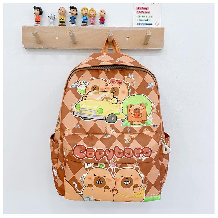 

School Bag Kapibara Backpack Girls Lightweight Baby School Bag Boys Research School Bag хакі