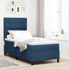 Box Spring Bed with Headboard Blue 90 x 190 cm Fabric