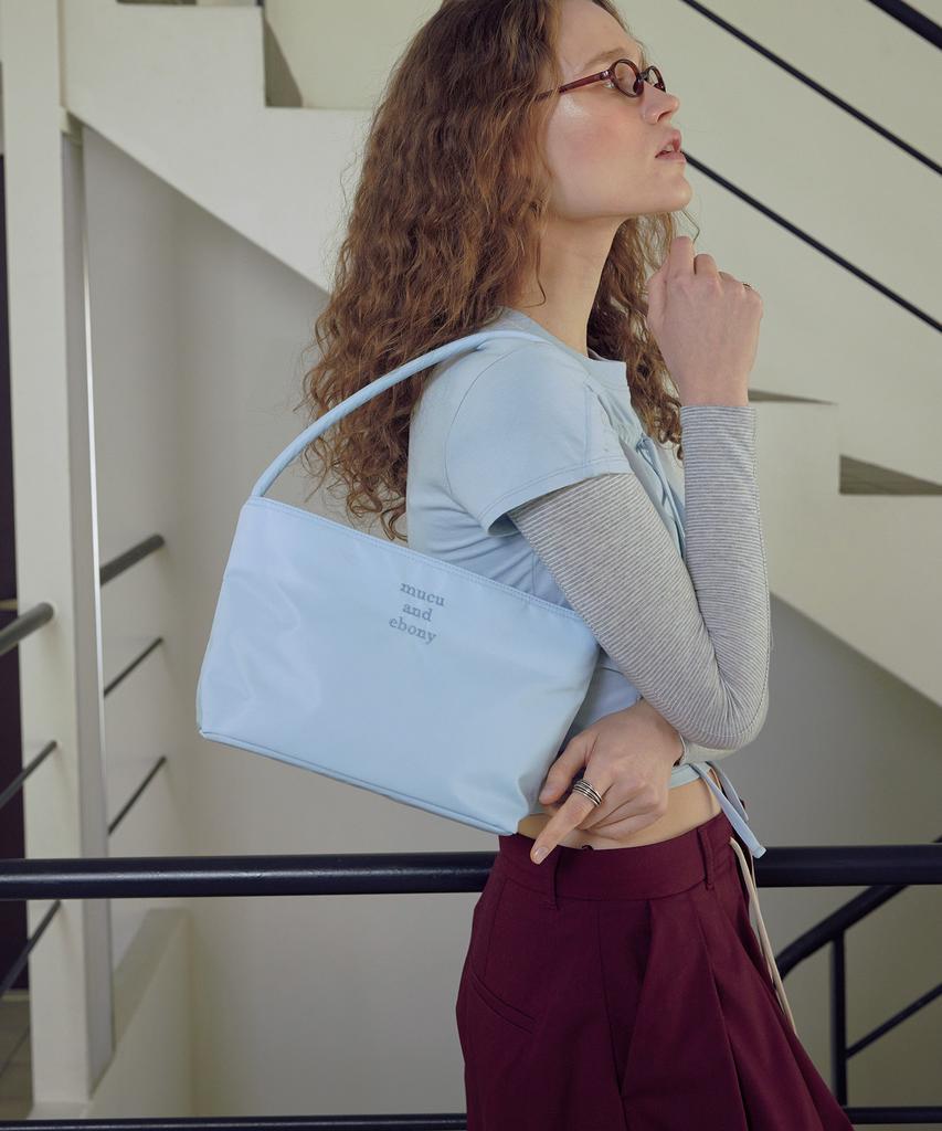 Mucu And Ebony Near Flat Bag _ Light Blue