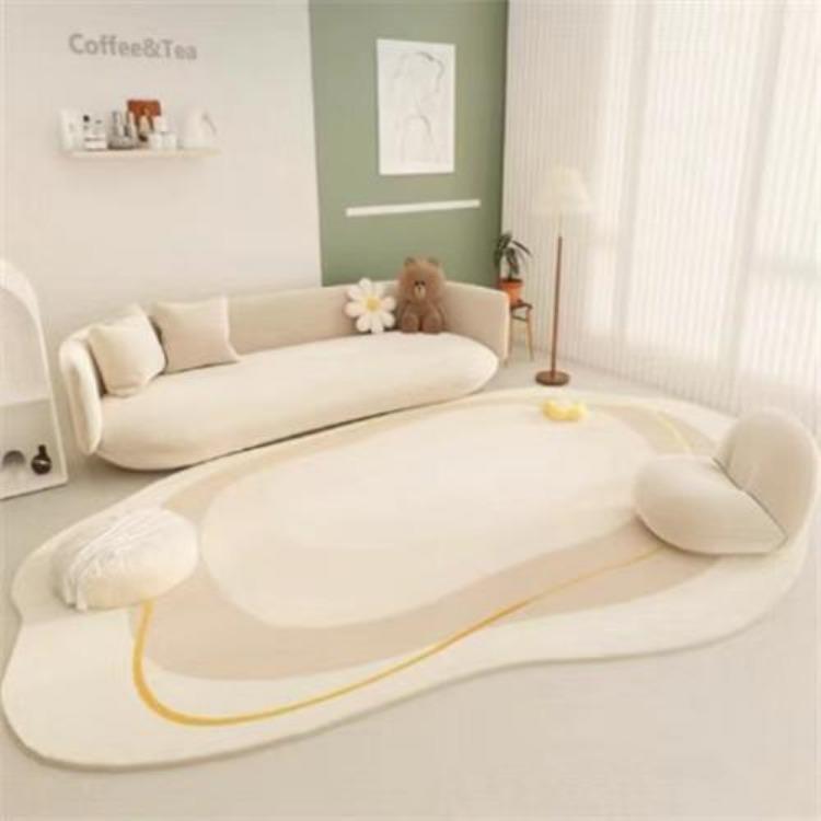 

Ковер неправильной формы для гостиных Светло-зеленые облака для домашнего использования Ковер неправильной формы для спальни 80 * 120 cm