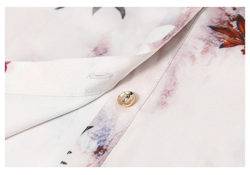 Summer Silk Cardigan Shirt: Elegant Short-Sleeve for Middle-aged and Elderly Women