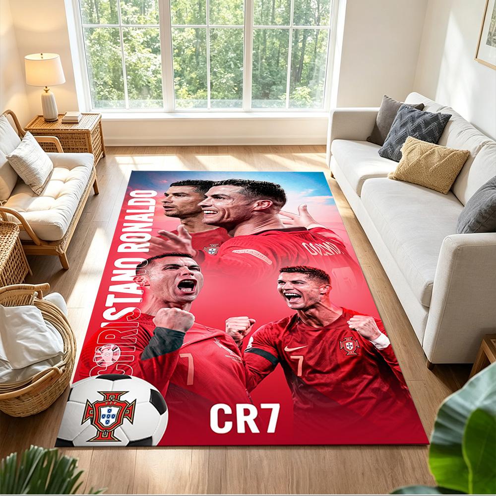 Cristiano Ronaldo Area Rug Perfect for Study Room Living Rooms Dining Room Kitchen Anti-slip Rug Decorate Offices