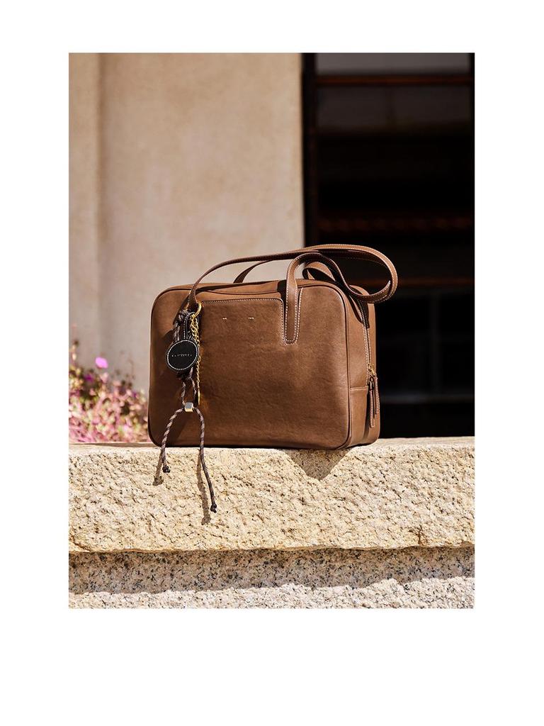 Women's Veg-Tanned Cowhide Bowling Bag: Fall/Winter 2025 Commute & Fashionable Crossbody Handbag