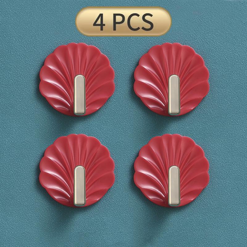 8/4PCS Punch-Free Strong Wall Hooks Luxury Strong Sticky Coat Hanger Rack Clothes Bag Key Kitchen Door Organizer Easy Install