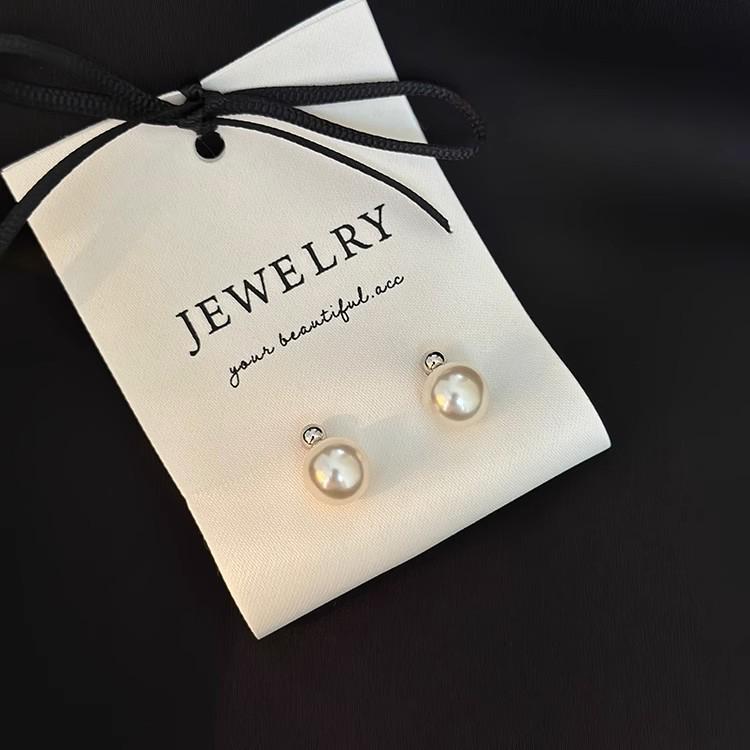 Cercei cu Perle Argintii cu Diamante - Design Elegant de Nișă pentru Femei