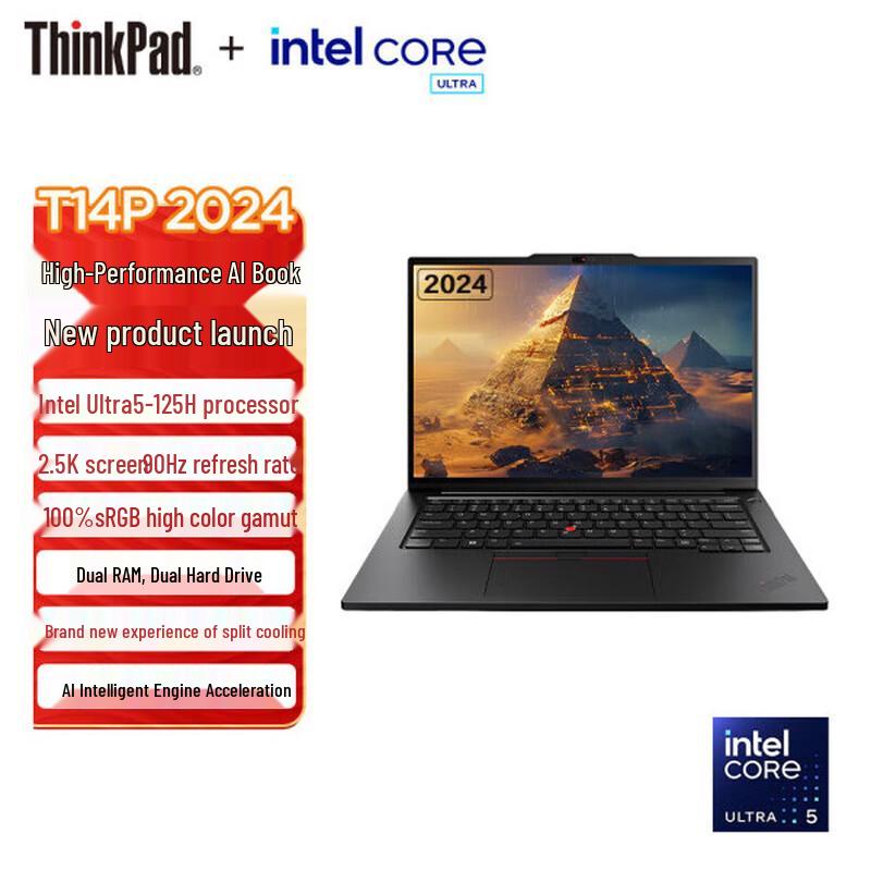 Lenovo ThinkPad T14p 2024 14.5-inch AI Professional Laptop (CN version)