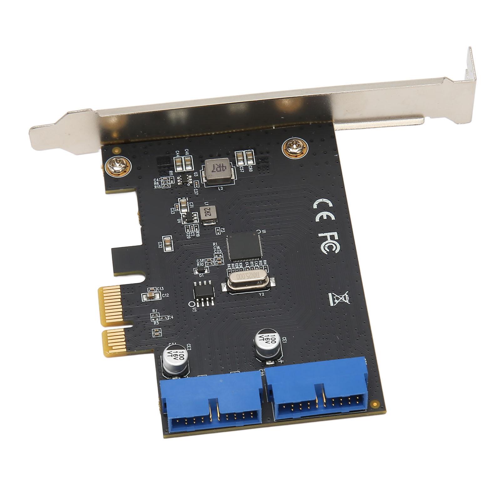 

2 Port PCI Express to Dual 20pin USB 3.0 Cards 5Gbps PCI Express USB3.0 Card Adapter for Desktop PC