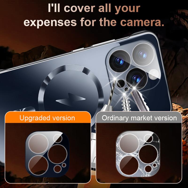 Applicable To Apple 16 ProMax Dazzling Gold Magnetic Frameless Mobile Phone Case Iphone15 Matte Anti Fall Cover 14