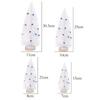 Plastic Mini White Christmas Tree with Colorful Bells Artificial Xmas Pine Tree  Party Favors