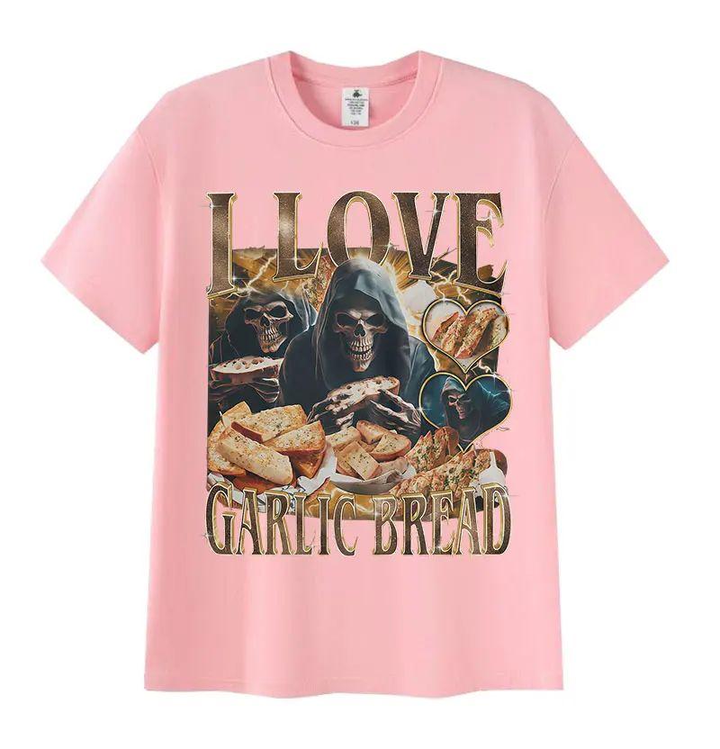 

Funny Lover Gothic Garlic Meme Graphic T Shirts Loose Streetwear Mens Women Vintage Skeleton Summer Cotton Short Sleeve TShirt 3XL
