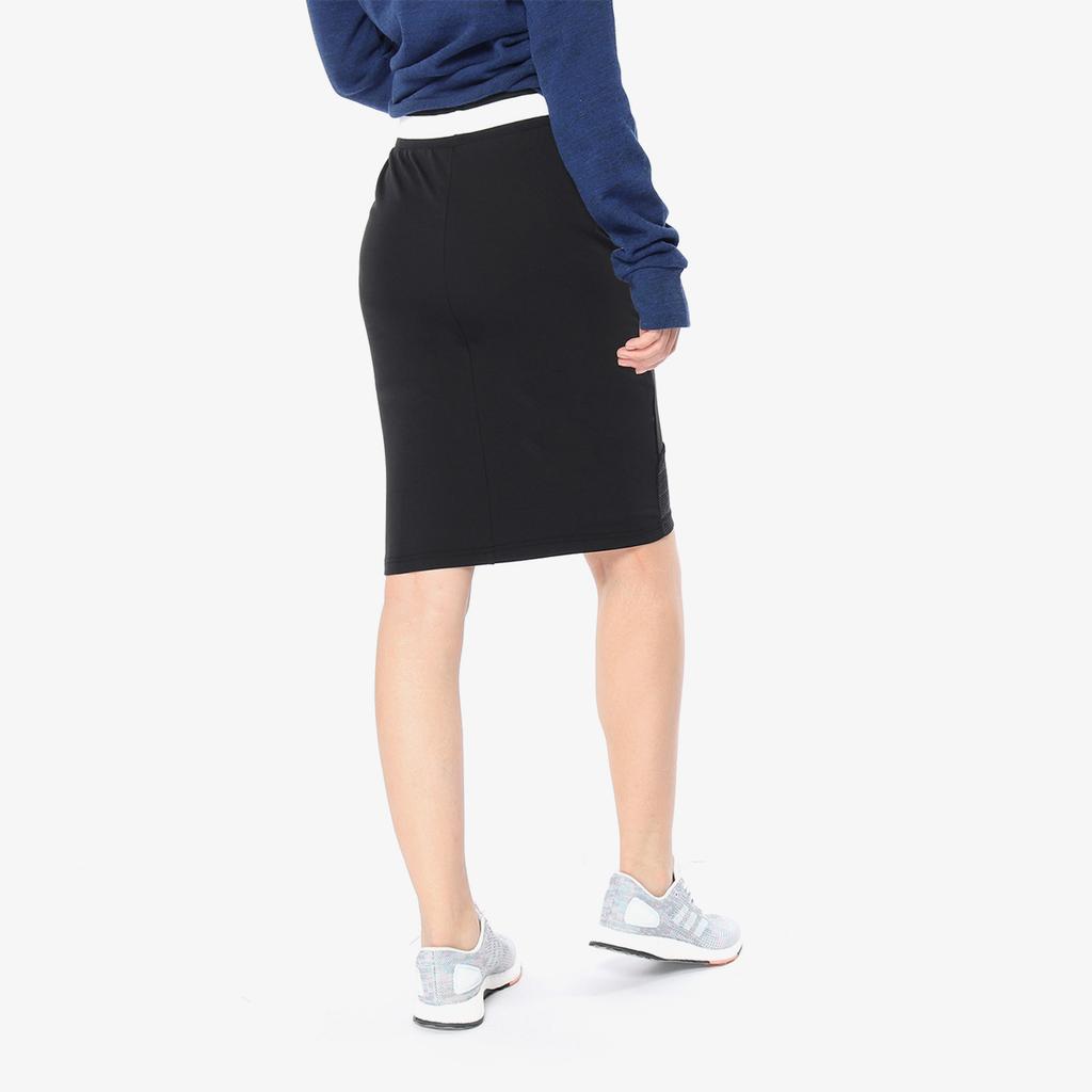 Adidas Neo W Cs Skirt Striped Mid Waist Soft Comfortable Straight Casual Skirt Women Skirts Black CV7359