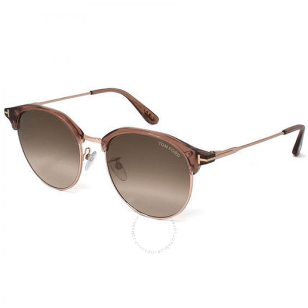 

Коричневые овальные солнцезащитные очки унисекс Tom Ford с градиентом FT0889 K 45F 55