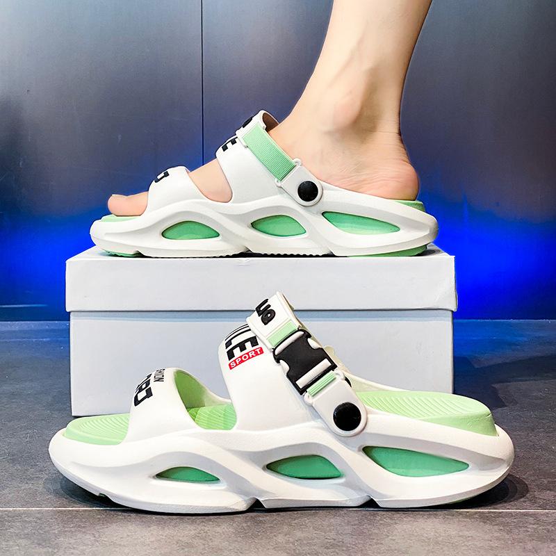 Slippers summer non-slip thick-soled bathroom beach sports driving dual-purpose odorless sandals