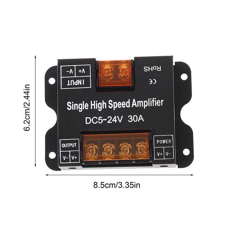 Led 30A/Ch 360W Dc5-24V Ip20 Single Color High Speed Alplifier Led Single Color Amplifier Repeater For Light Strip
