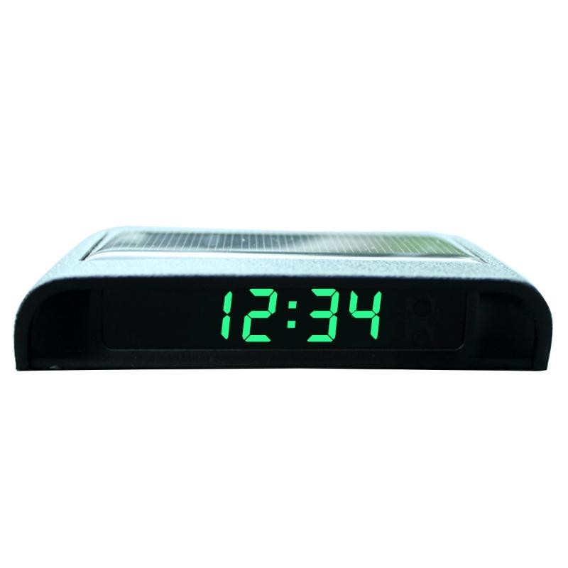 Solar Energy Charged Car Dashboard Clock with Luminous Hands Convenient Solar Powered Vehicle Clock for Night Time Use